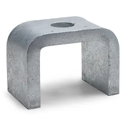 Galvanized Steel U-Shaped Trailer Spring Seat Clamp On for 2 in Square Axles