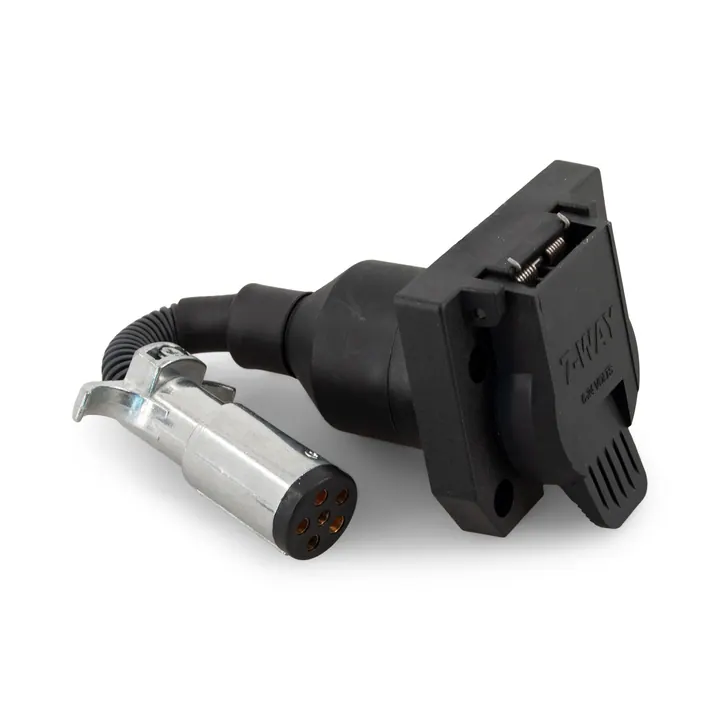 Trailer to Truck Adapter for 6 Pin (Vehicle Side) to 7 RV (Trailer Side)