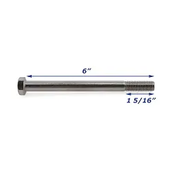 Stainless Steel Trailer Bolt Only 1/2 inch x 6 inch