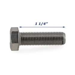Stainless Steel Fine Thread Trailer Bolt Only 3/8 inch x 1 1/4 inch