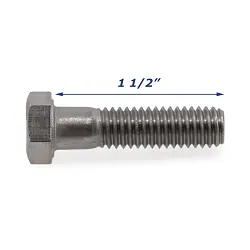 Stainless Steel Trailer Bolt Only 3/8 inch x 1 1/2 inch