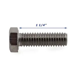 Stainless Steel Trailer Bolt Only 3/8 inch x 1 1/4 inch