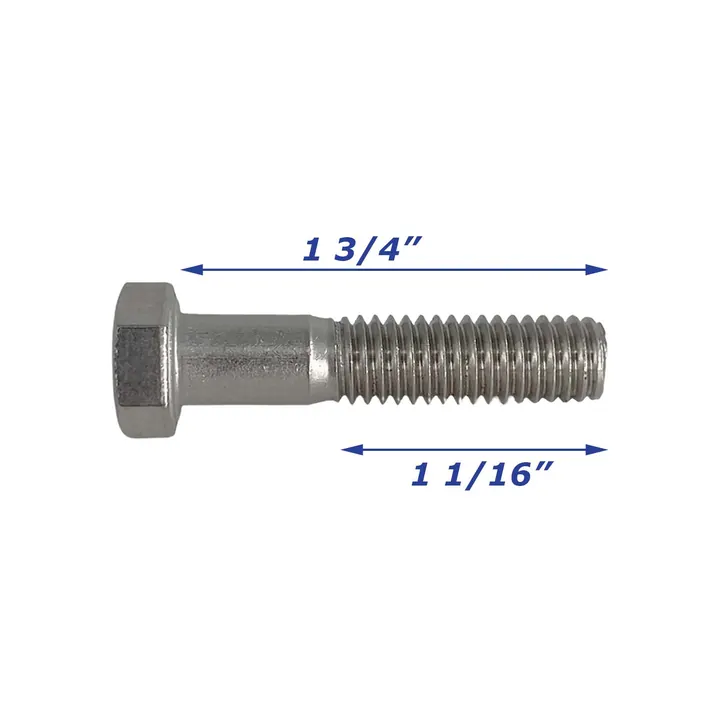 Stainless Steel Trailer Bolt Only 3/8 inch x 1 3/4 inch