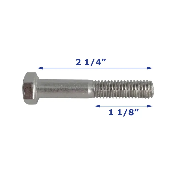 Stainless Steel Trailer Bolt Only 3/8 inch x 2 1/4 inch