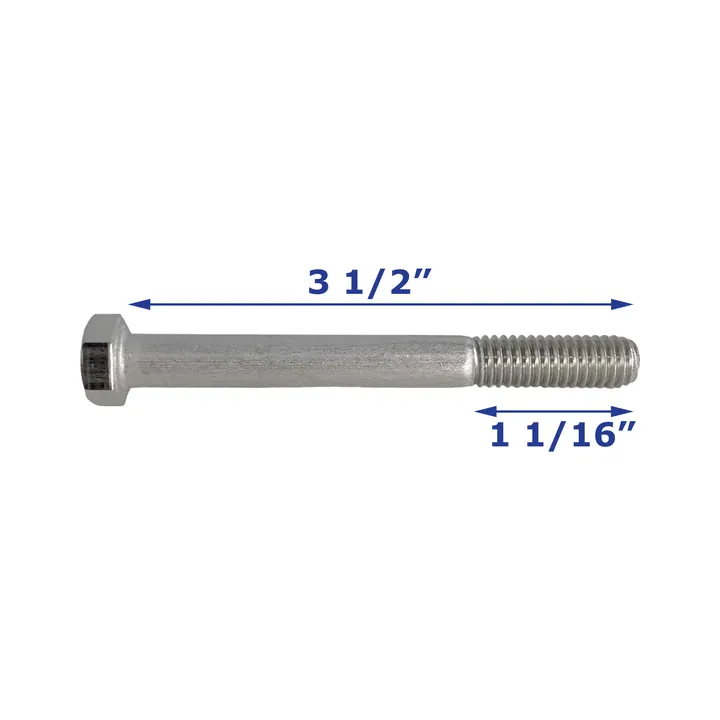 Stainless Steel Trailer Bolt Only 3/8 inch x 3 1/2 inch