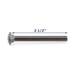 Stainless Steel Trailer Carriage Bolt Only 3/8 inch x 3 1/2 inch
