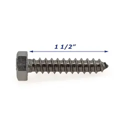 Stainless Steel Trailer Lag Screw Only 5/16 inch x 1 1/2 inch