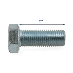 Zinc Plated Trailer Bolt Only 3/8 inch - 24 Thread x 1 inch