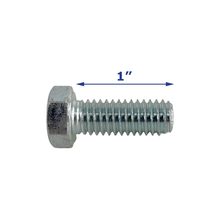 Zinc Plated Trailer Bolt Only 3/8 inch x 1 inch