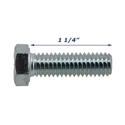 Zinc Plated Trailer Bolt Only 3/8 inch x 1 1/4 inch