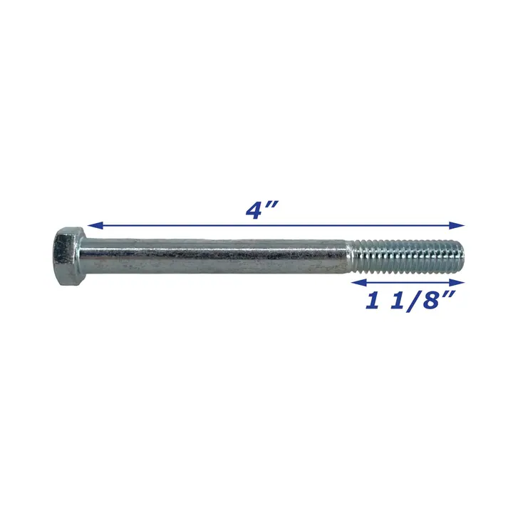 Zinc Plated Trailer Bolt Only 3/8 inch x 4 inch