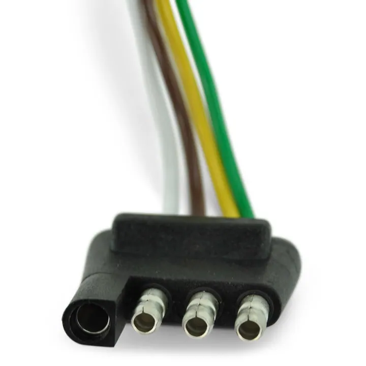4 Flat Male Connector Plug