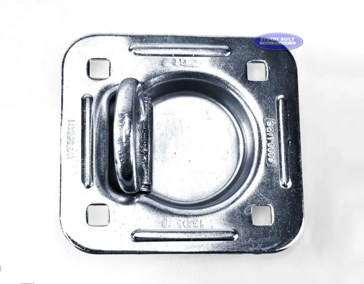 Flush Mount Anchor, Zinc Plated, Flip D-Ring, Rated to 5,000lbs