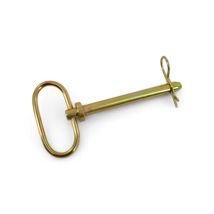 Zinc Plated 1/2" Trailer Hitch Pin With Pull Handle 4 1/4"