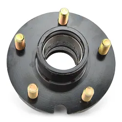 Trailer Hub Black Painted 5 Bolt Short Hub fits 2,000 lb. Axles Short Hub Only