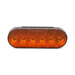 LED Amber Oval Replacement Trailer Light 6" Waterproof Tail Light