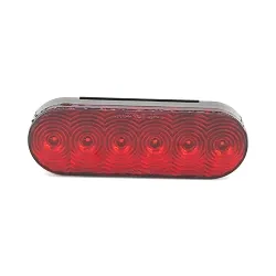 LED Red Oval Replacement Trailer Light 6" Standard Waterproof