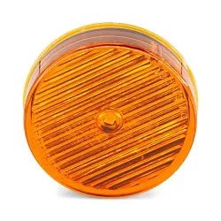 LED Side Marker Trailer Light Amber 2 inch Round 2 Prong Mount