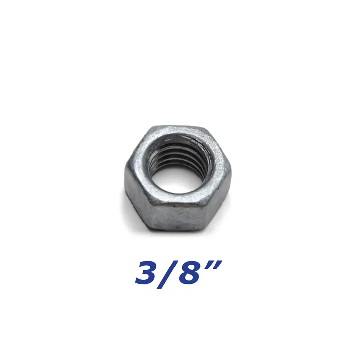 Galvanized Hex Nut 3/8 inch for Trailer Bolts and U-Bolts
