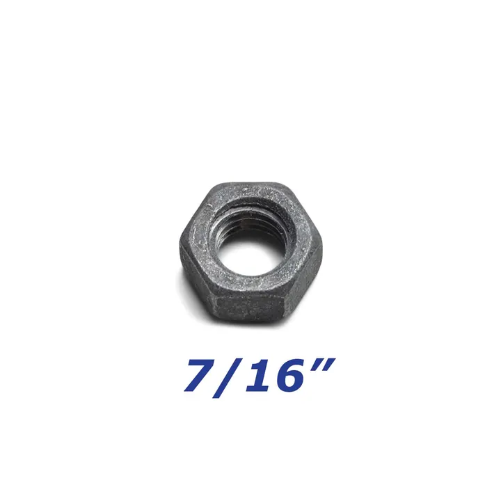 Galvanized Hex Nut 7/16 inch for Trailer Bolts and U-Bolts