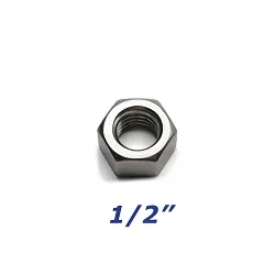 Stainless Steel Hex Nut 1/2 inch for Trailer Bolts and U-Bolts