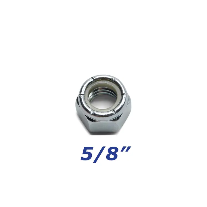 Zinc Plated Nylock Nut 5/8 inch for Trailer Bolts and U-Bolts