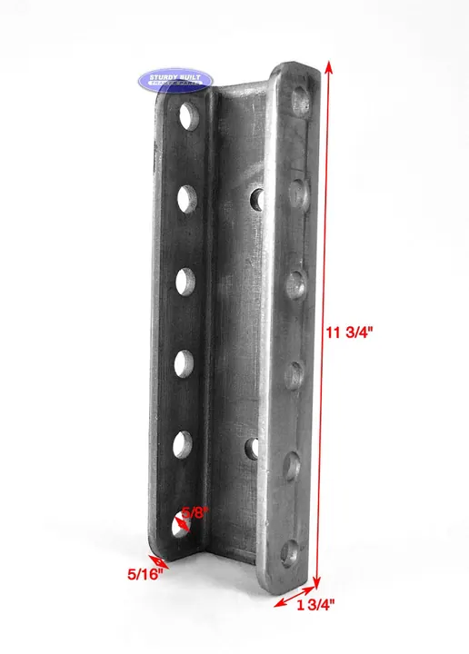 Adjustable Channel for Pintle Rings and Adjustable Couplers, 12 hole