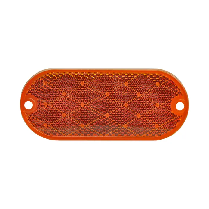 Trailer Side Marker Reflector Amber Oblong Oval