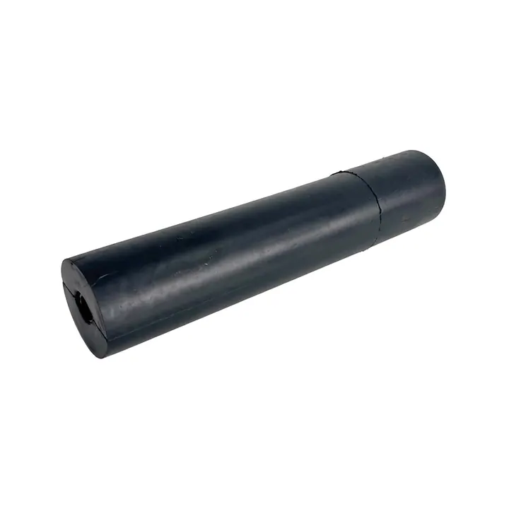 12 inch Black Rubber Straight Roller 5/8 inner diameter