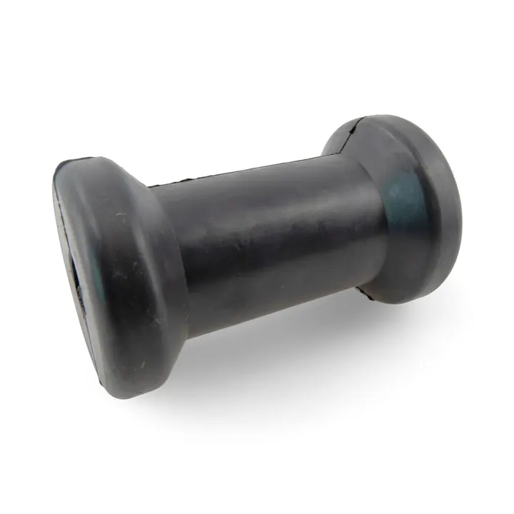 5 inch Black Rubber Marine Spool Roller for 1/2 inch Shaft