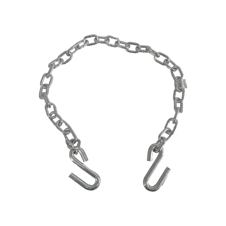 Trailer Safety Chain Zinc Plated 8/0 Thickness 48 inch 7,000lb Dual Hook