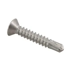 Stainless Steel 12 x 1 1/4" Flat Philips Head Self- Tapping Screw