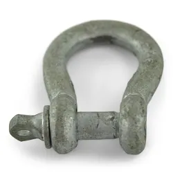 Galvanized Bow Shackle and Screw Pin 3/8" Diameter