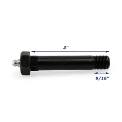Raw Steel Greaseable Trailer Spring Bolt Only 9/16 inch x 3 inch