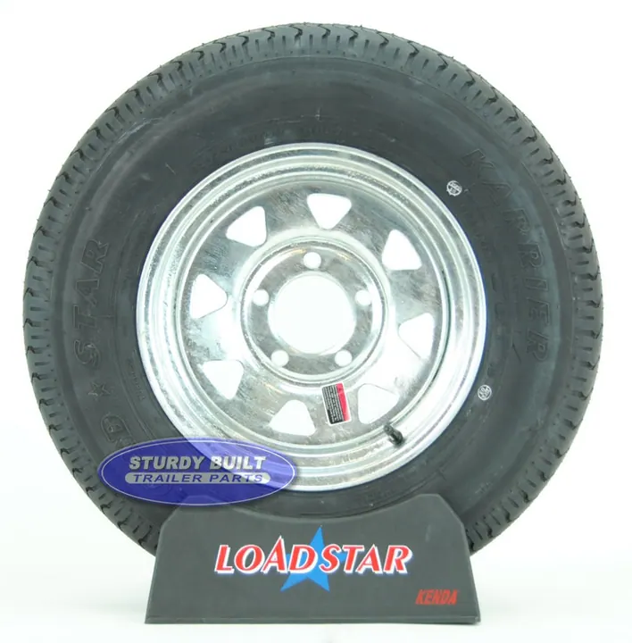 ST175/80R13 Radial Boat Trailer Tire on a Galvanized 5 bolt Wheel