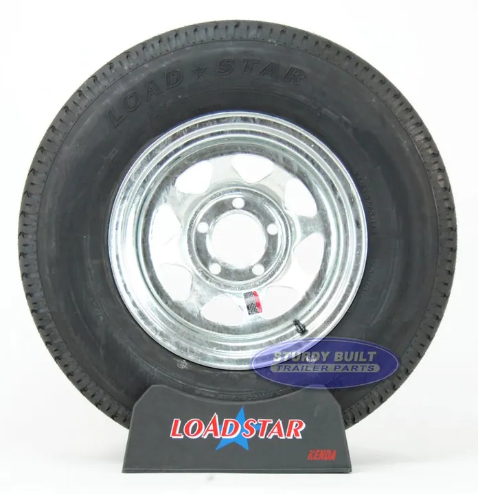ST215/75R14 Radial Boat Trailer Tire on a Galvanized 5 bolt Wheel