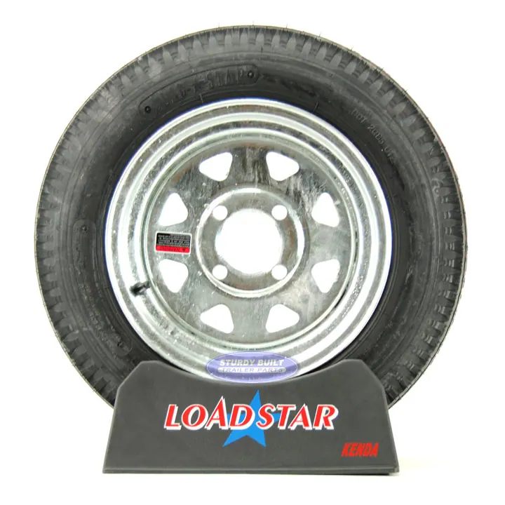 ST 4.80 x 12 Mounted on a 4 Bolt Galvanized Wheel 990lb Capacity