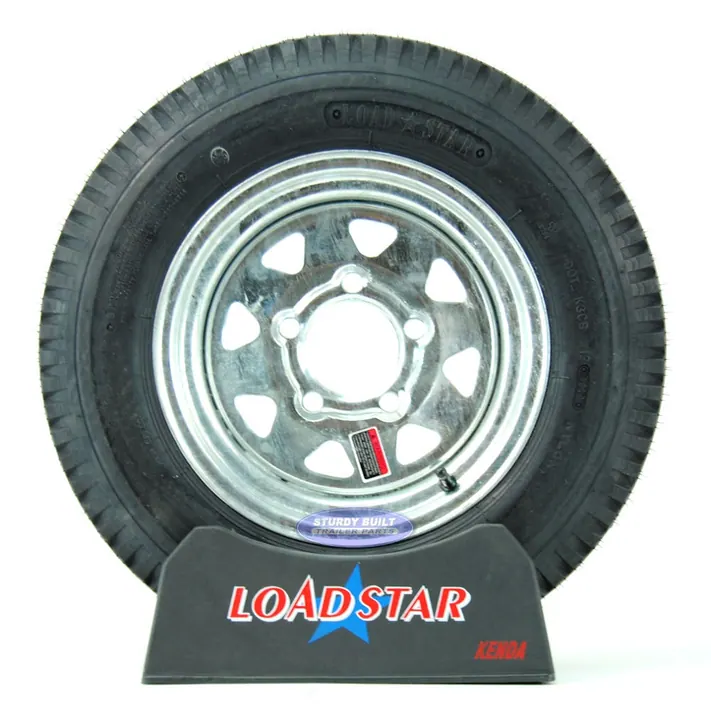 5.30 x 12 Boat Trailer Tire on 5 Bolt Galvanized Wheel 1045lb