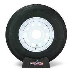 Trailer Tire ST235/85R16 Load Range E on Modular Steel Painted 8 Lug Wheel by Loadstar