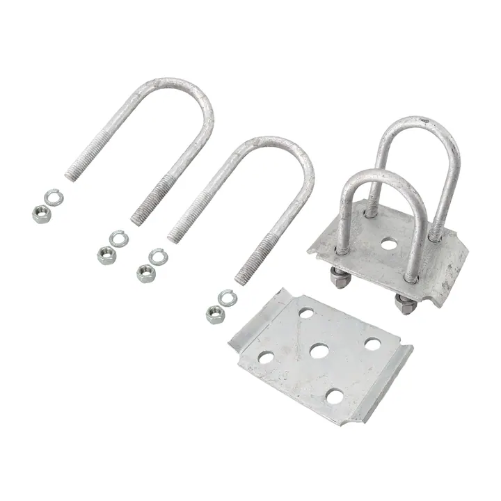Trailer Leaf Spring Galvanized U-Bolt Kit fits 2 3/8 inch Round Axles