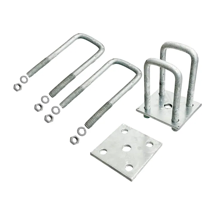 Trailer Leaf Spring Galvanized U-Bolt Kit Fits 2 x 2 Axle 5 1/4 in long