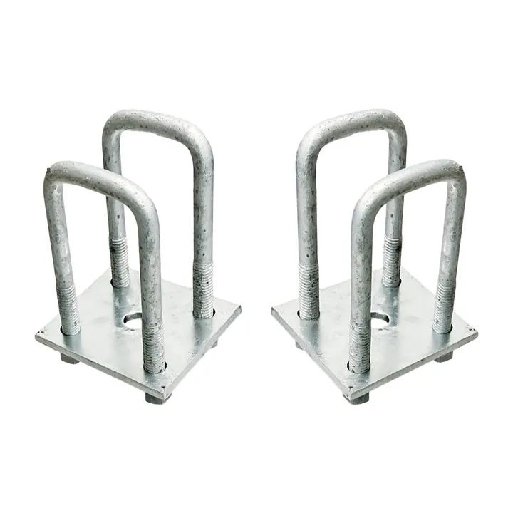 Trailer Leaf Spring Galvanized U-Bolt Kit Fits 2 x 3 Axles 6 ¼ in Long