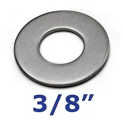 Stainless Steel Flat Washer 3/8 inch for Trailer Bolts and U-Bolts