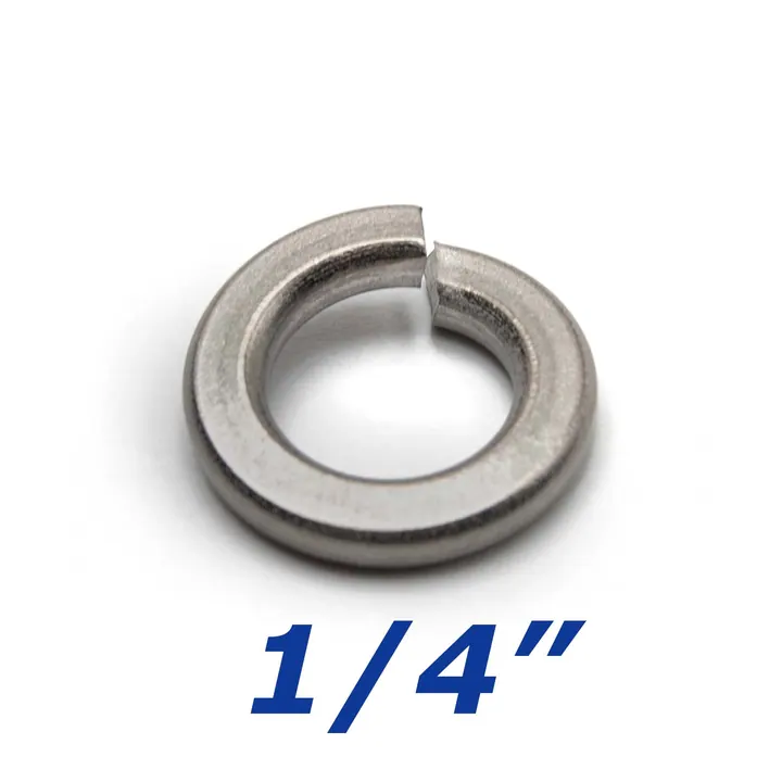 Stainless Steel Lock Washer 1/4 inch for Trailer Bolts and U-Bolts