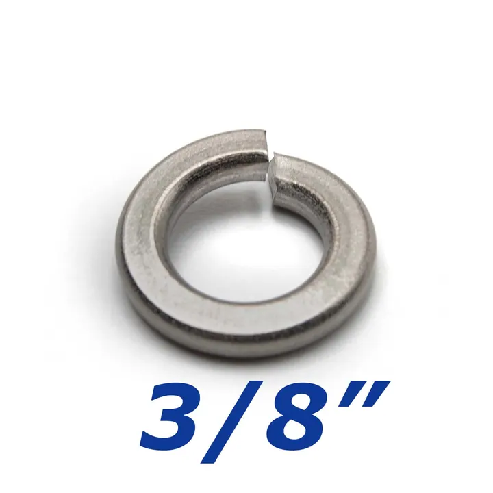 Stainless Steel Lock Washer 3/8 inch for Trailer Bolts and U-Bolts