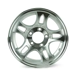 14 inch Aluminum Split Spoke Trailer Wheel 5 Lug 5 on 4 1/2 Bolt Pattern
