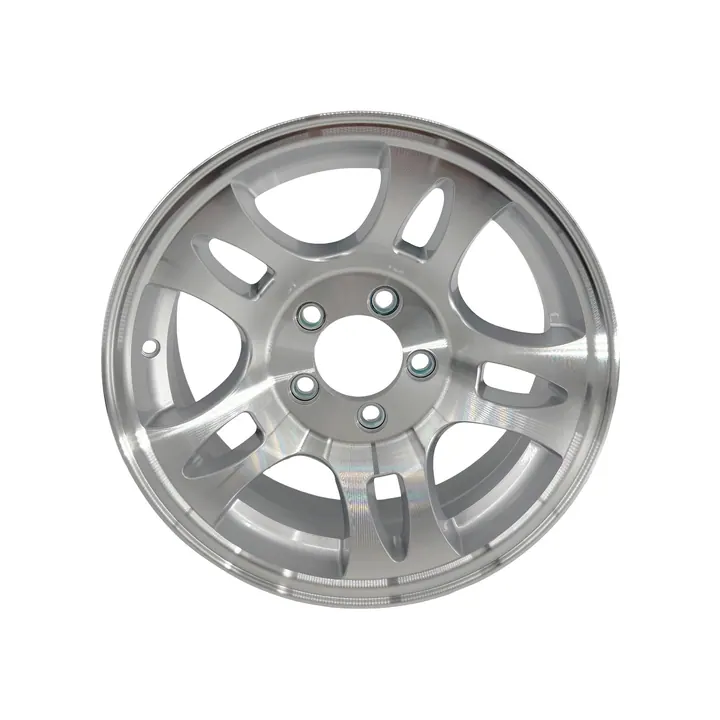 15 inch 5 Bolt 5 on 4 1/2 Aluminum Split Spoke Trailer Wheel