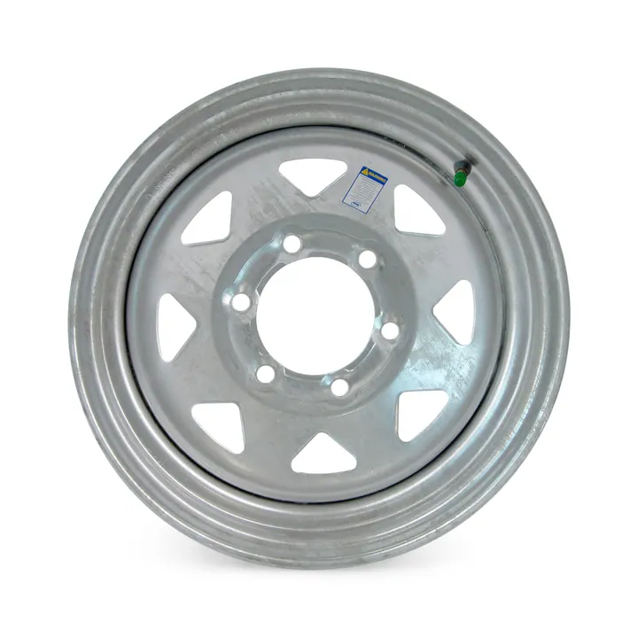15 inch 6 Lug 6 on 5 1/2 Pattern Galvanized Spoke Boat Trailer Wheel