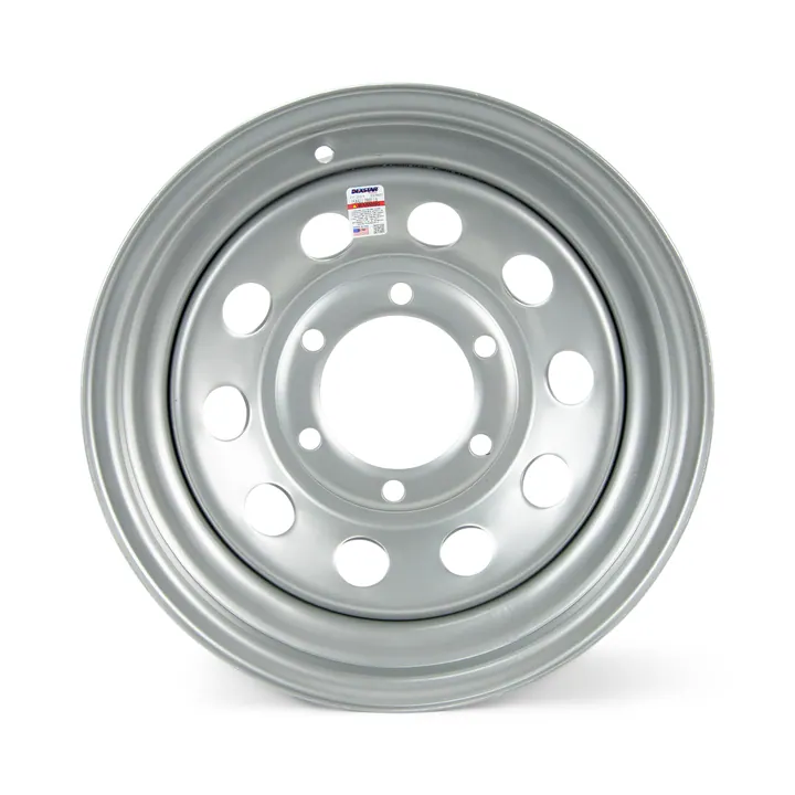 15 inch Silver Modular 6 Lug Trailer Wheel
