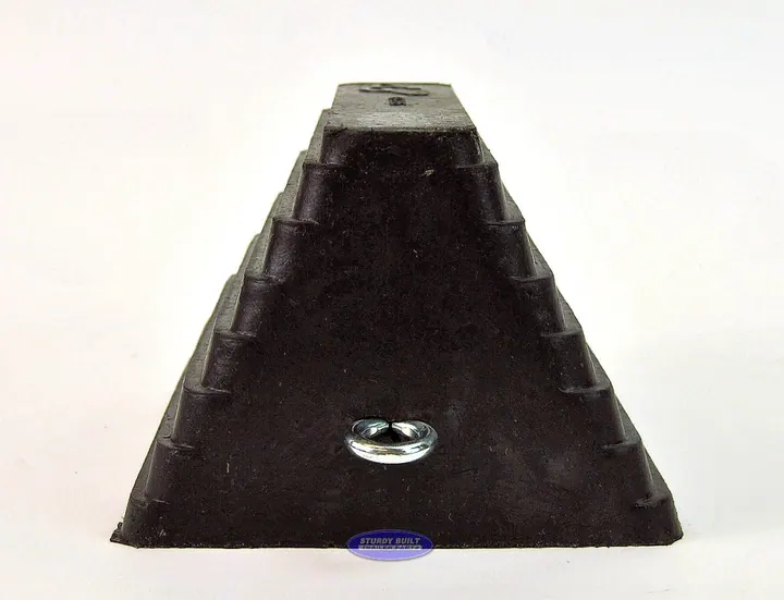 Black Rubber Trailer Wheel Chock